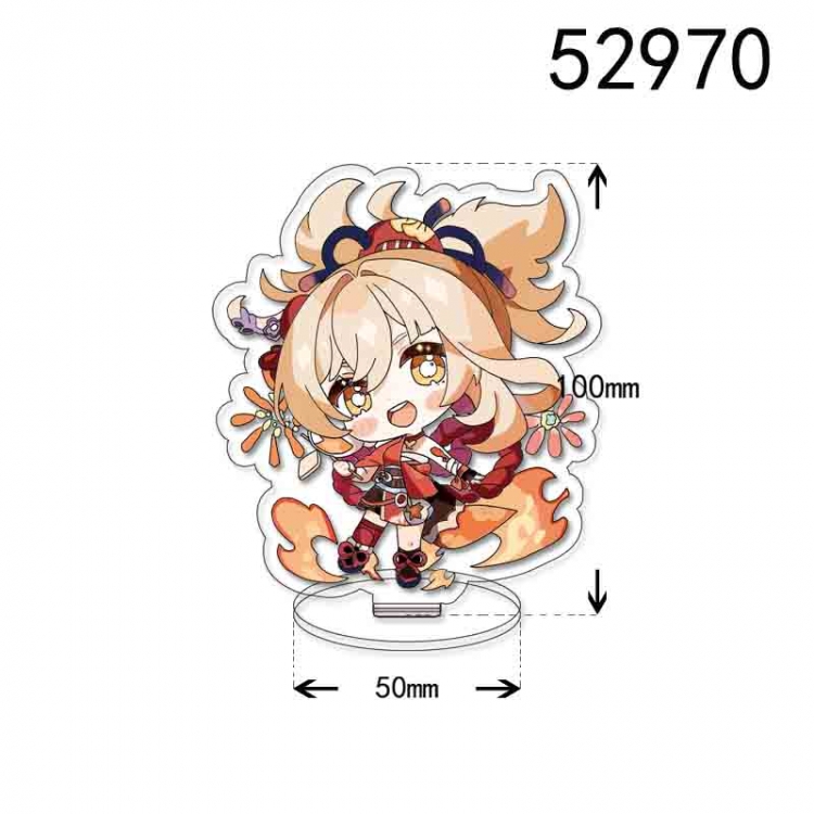 Genshin Impact Anime character acrylic Standing Plates  Keychain 10cm 52970