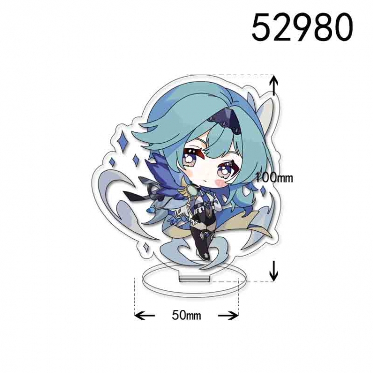 Genshin Impact Anime character acrylic Standing Plates  Keychain 10cm 52980