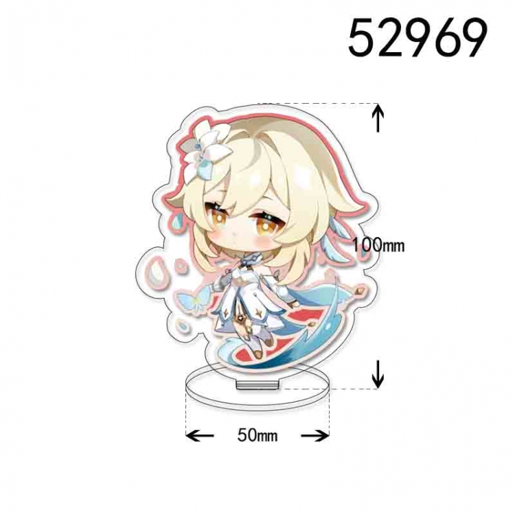 Genshin Impact Anime character acrylic Standing Plates  Keychain 10cm  52969