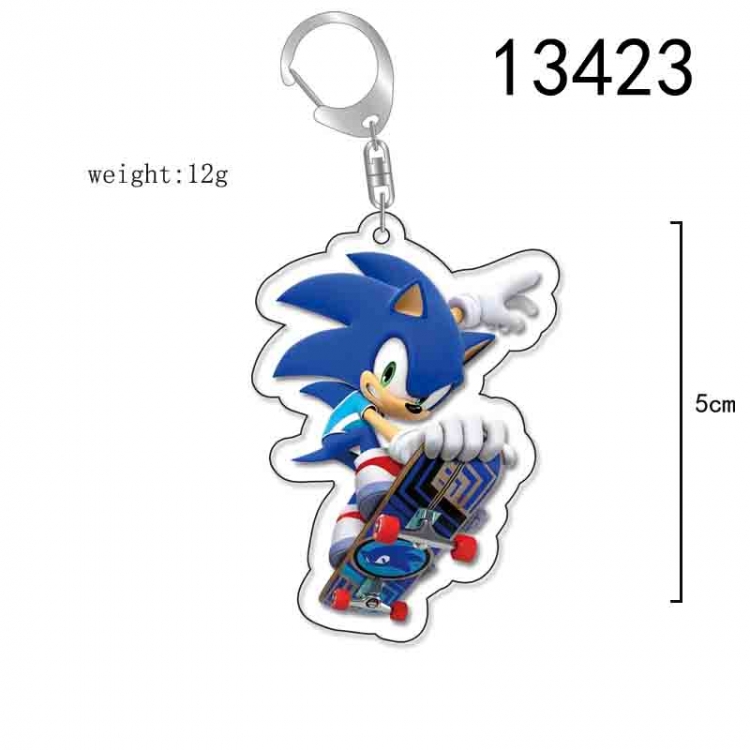 Sonic The Hedgehog Anime Acrylic Keychain Charm price for 5 pcs 13423