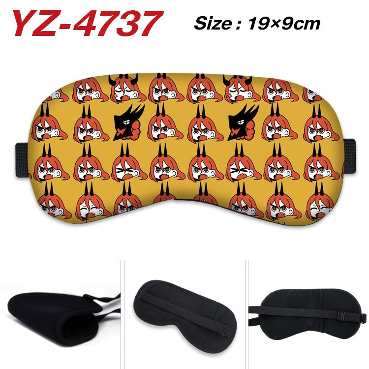 Chainsaw man animation ice cotton eye mask without ice bag price for 5 pcs YZ-4737