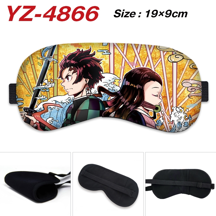 Demon Slayer Kimets animation ice cotton eye mask without ice bag price for 5 pcs YZ-4866