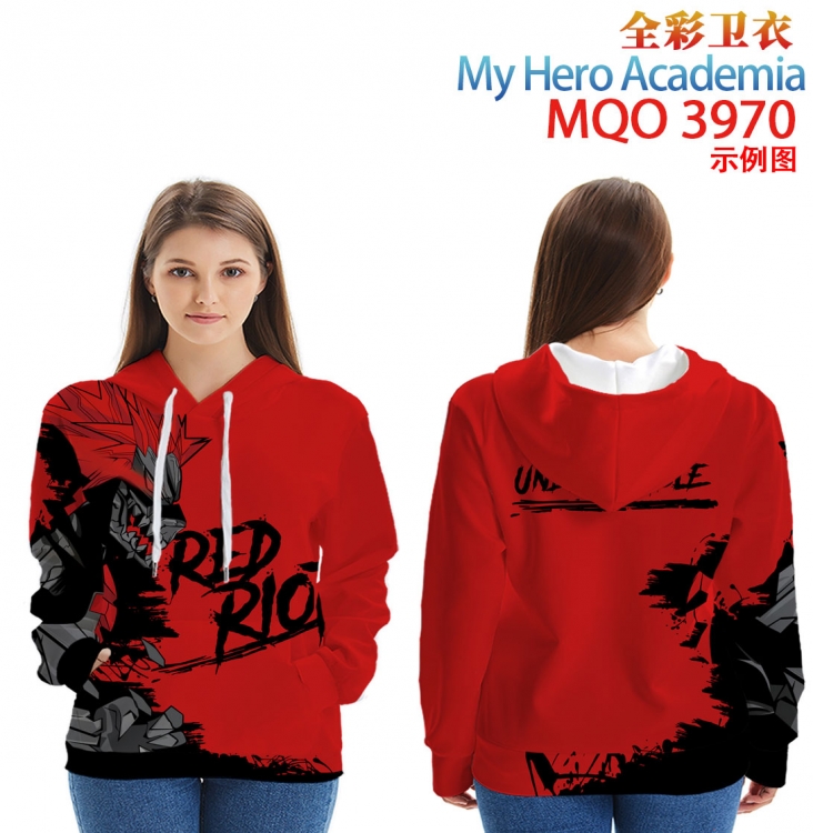 My Hero Academia Long sleeved hooded full-color patch pocket sweater from XXS to 4XL MQO 3970