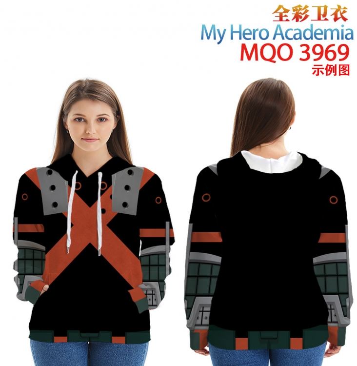 My Hero Academia Long sleeved hooded full-color patch pocket sweater from XXS to 4XL  MQO 3969