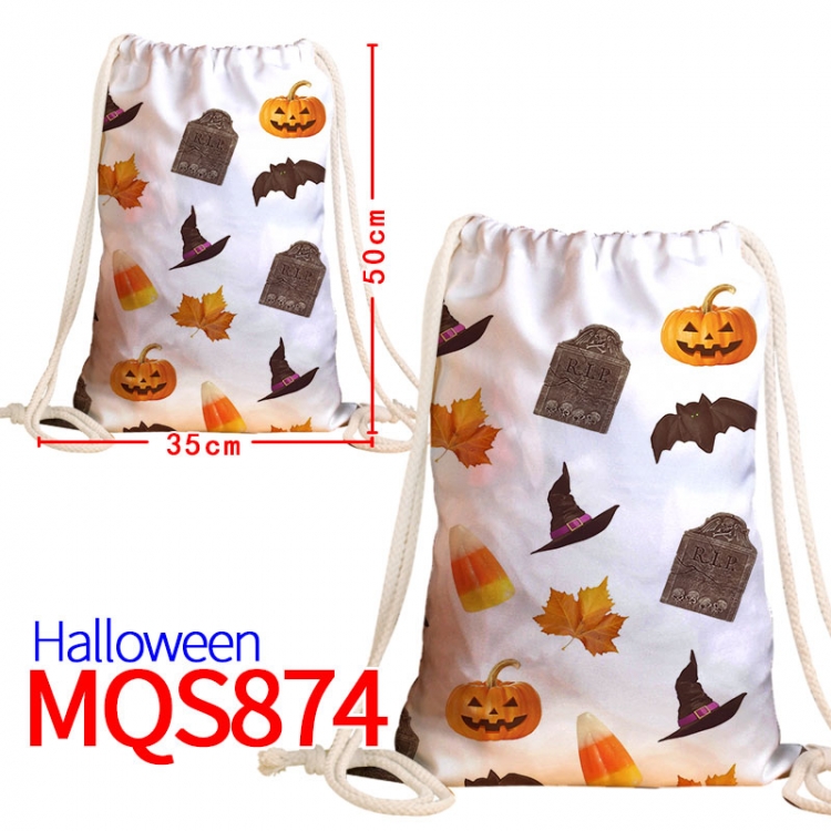 All Saints' Day Canvas drawstring bag 50x35cm MQS-874