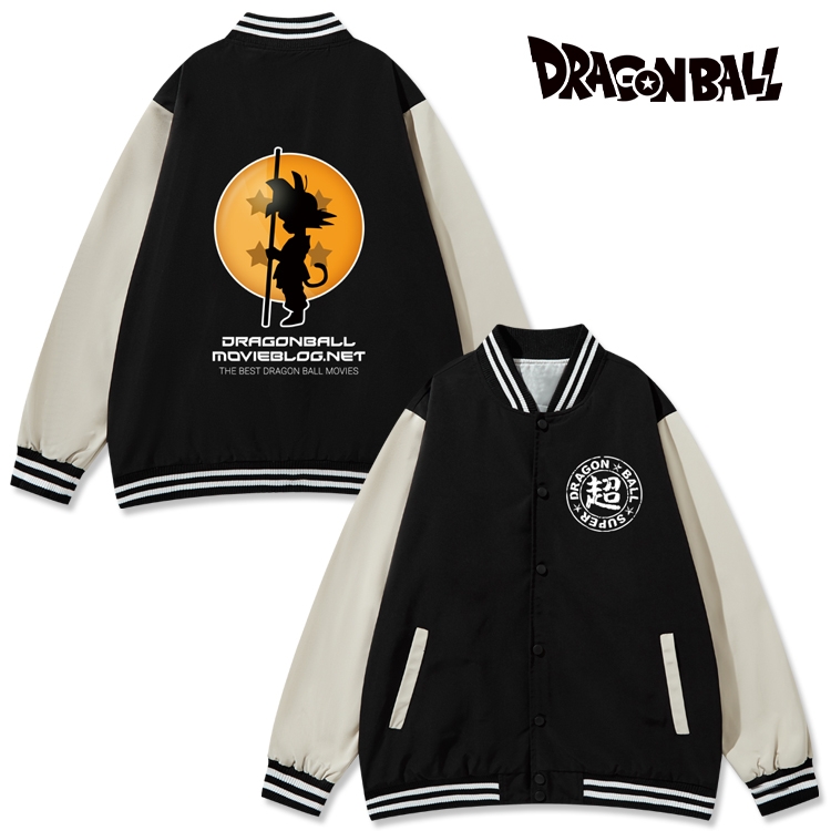 DRAGON BALL Anime color blocking button top coat from M to 3XL
