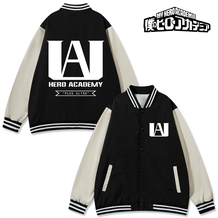 My Hero Academia Anime color blocking button top coat from M to 3XL