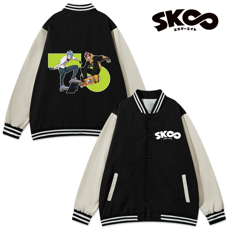SK∞ Anime color blocking button top coat from M to 3XL