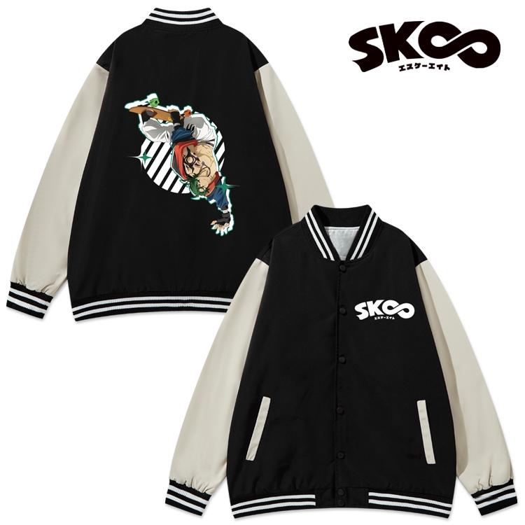 SK∞ Anime color blocking button top coat from M to 3XL
