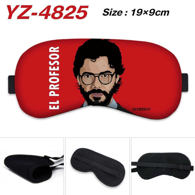 Money Heist animation ice cotton eye mask without ice bag price for 5 pcs YZ-4825