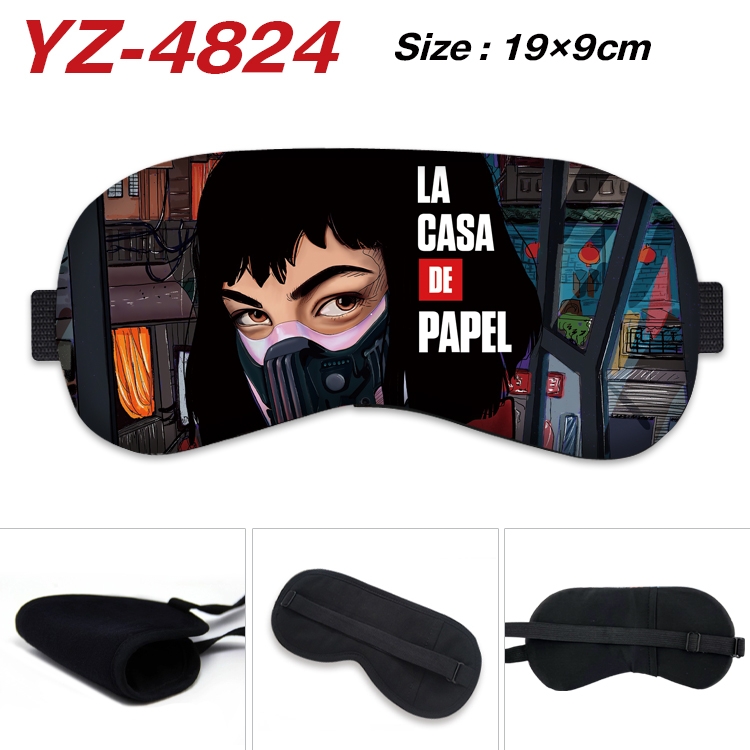 Money Heist animation ice cotton eye mask without ice bag price for 5 pcs YZ-4824