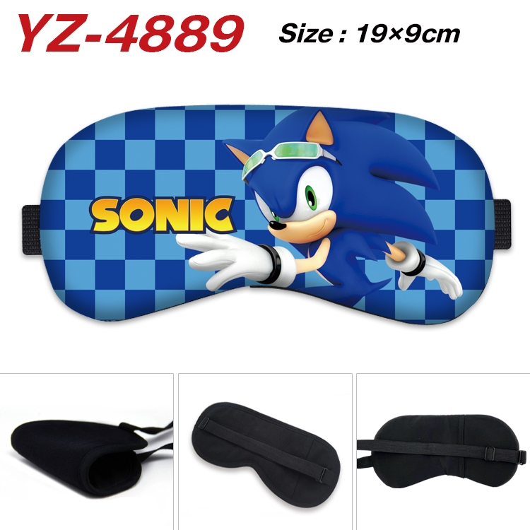 Sonic The Hedgehog animation ice cotton eye mask without ice bag price for 5 pcs YZ-4889