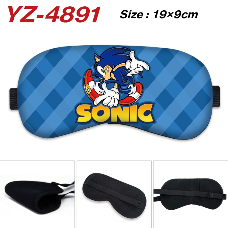Sonic The Hedgehog animation ice cotton eye mask without ice bag price for 5 pcs YZ-4891