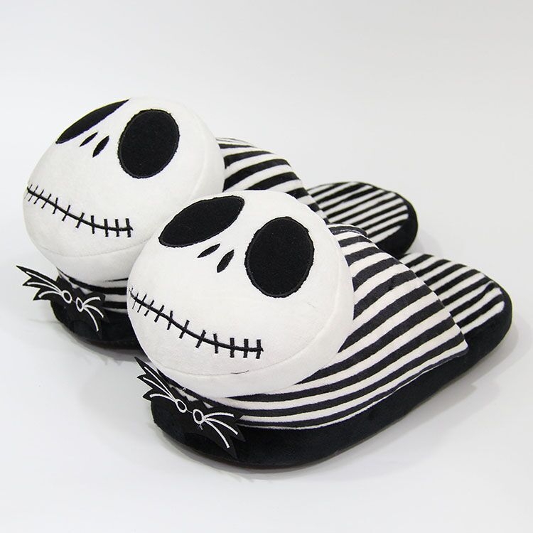 The Nightmare Before Christmas Golden half wrapped feet plush warm shoes slippers about 27cm