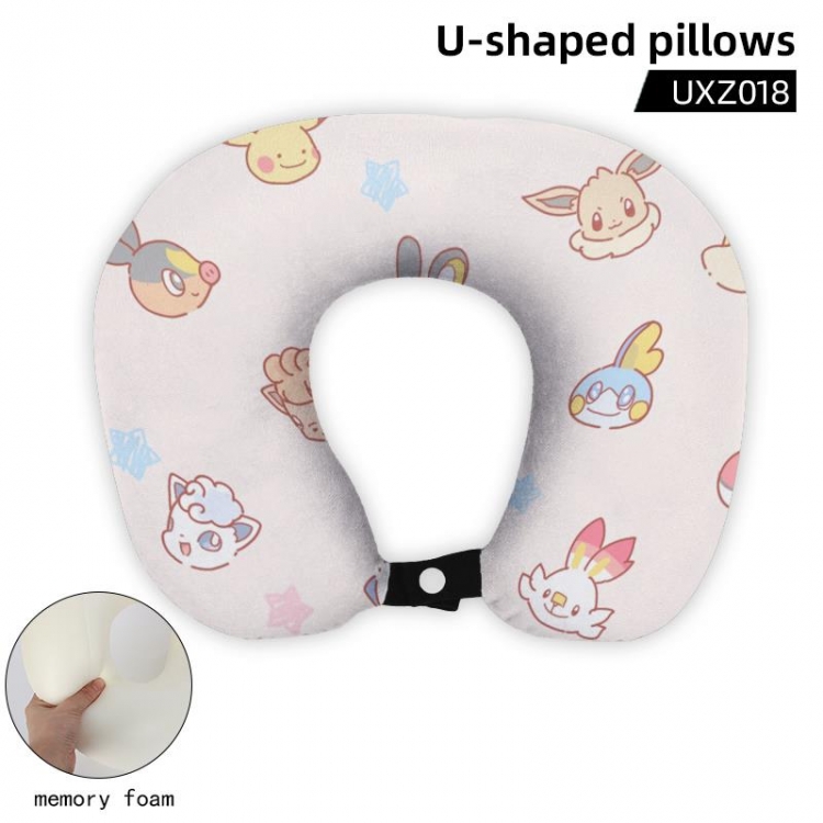 Pokemon Animation memory cotton core U-shaped pillow supports customized drawing UXZ018