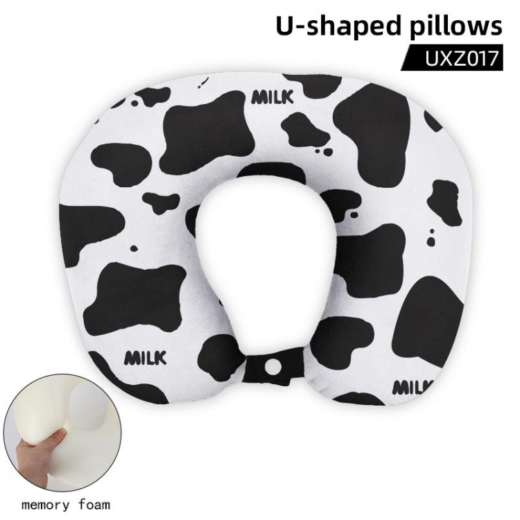 Cow Personalized memory cotton core U-shaped pillow supports customized drawing UXZ017
