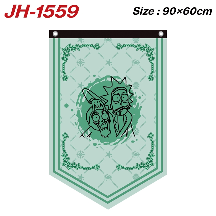 Rick and Morty Anime Peripheral Full Color Printing Banner 90X60CM  JH-1559