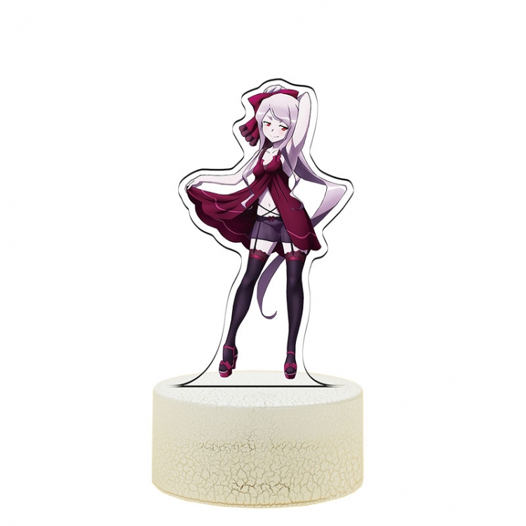 overlord Fourth Season Acrylic Night Light 16 Color-changing USB Interface Box Set 19X7X4CM white base