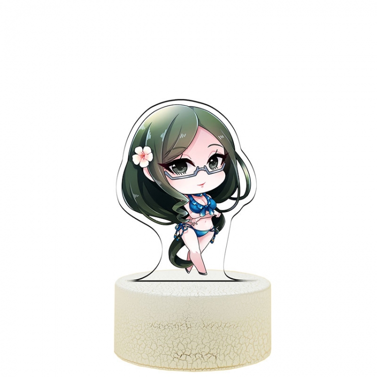 overlord Fourth Season Version Q Acrylic night light 16 kinds of color changing USB interface box 14X7X4CM white base