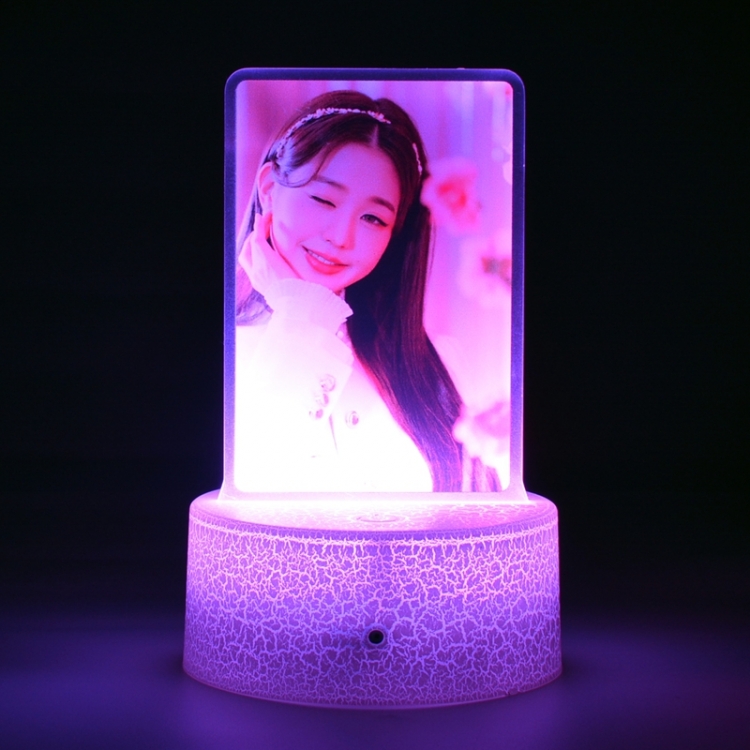 IVE Acrylic night light 16 kinds of color changing USB interface box 14X7X4CM white base