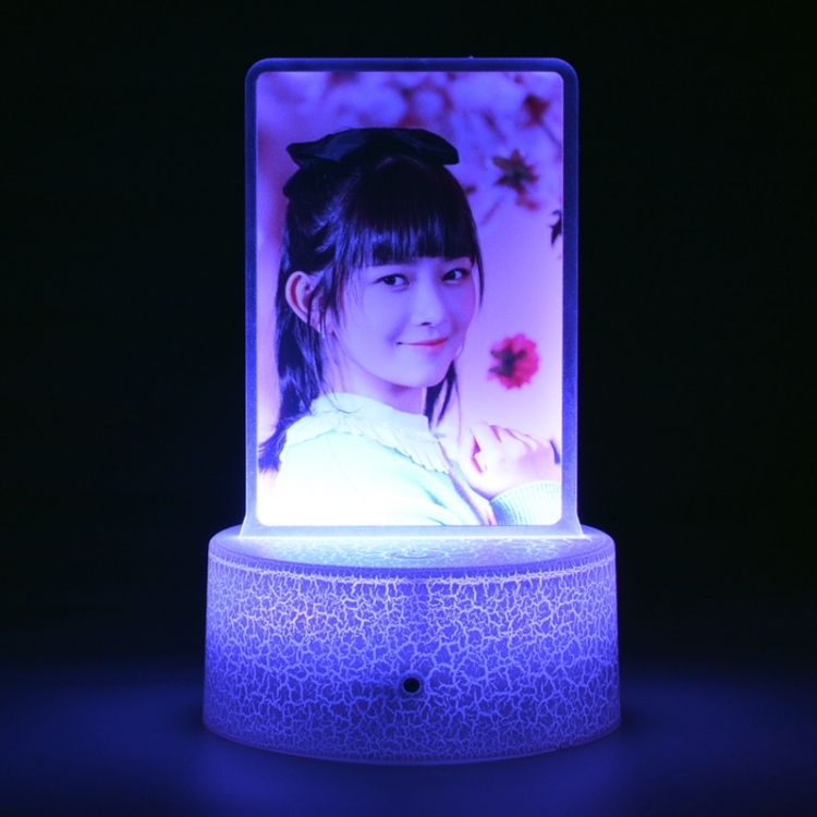 IVE Acrylic night light 16 kinds of color changing USB interface box 14X7X4CM white base