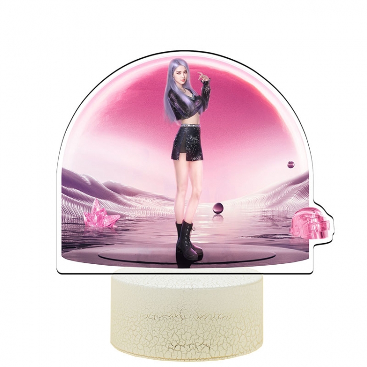 BLACKPINK Acrylic Night Light 16 Color-changing USB Interface Box Set 19X7X4CM white base