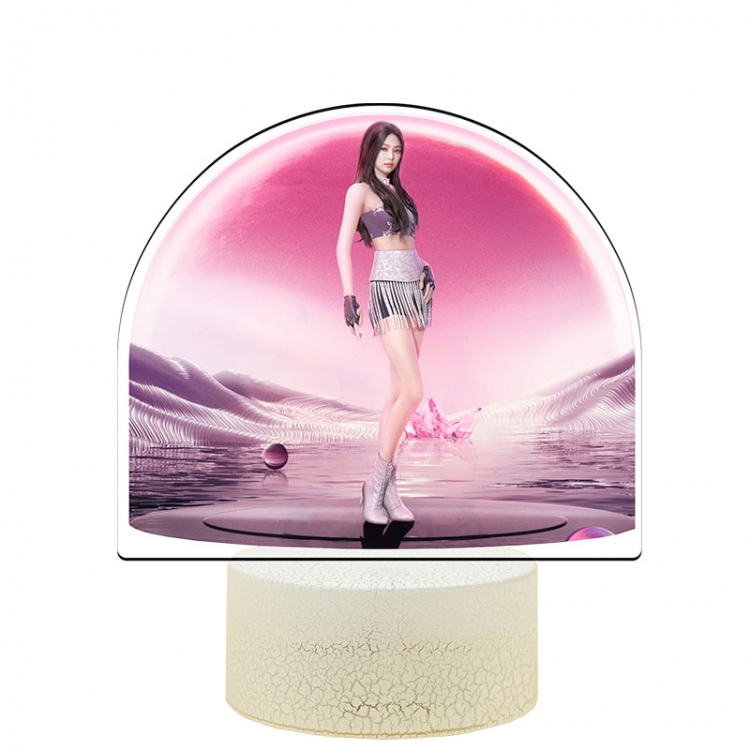 BLACKPINK Acrylic Night Light 16 Color-changing USB Interface Box Set 19X7X4CM white base