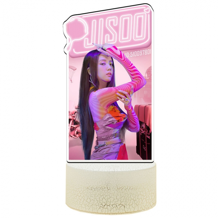 BLACKPINK Acrylic Night Light 16 Color-changing USB Interface Box Set 19X7X4CM white base