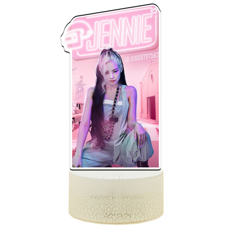 BLACKPINK Acrylic Night Light 16 Color-changing USB Interface Box Set 19X7X4CM white base