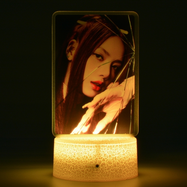 BLACKPINK Acrylic night light 16 kinds of color changing USB interface box 14X7X4CM white base