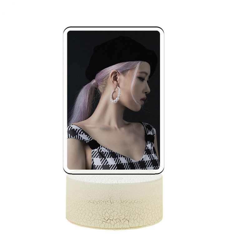 BLACKPINK Acrylic night light 16 kinds of color changing USB interface box 14X7X4CM white base