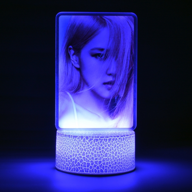 BLACKPINK Acrylic night light 16 kinds of color changing USB interface box 14X7X4CM white base