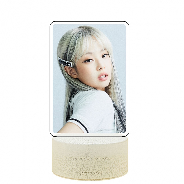 BLACKPINK Acrylic night light 16 kinds of color changing USB interface box 14X7X4CM white base