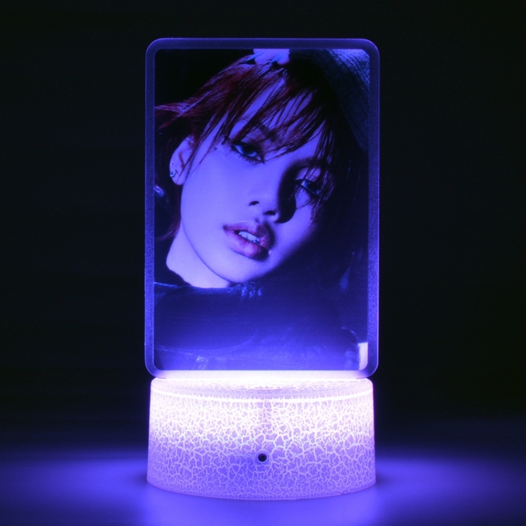 BLACKPINK Acrylic night light 16 kinds of color changing USB interface box 14X7X4CM white base