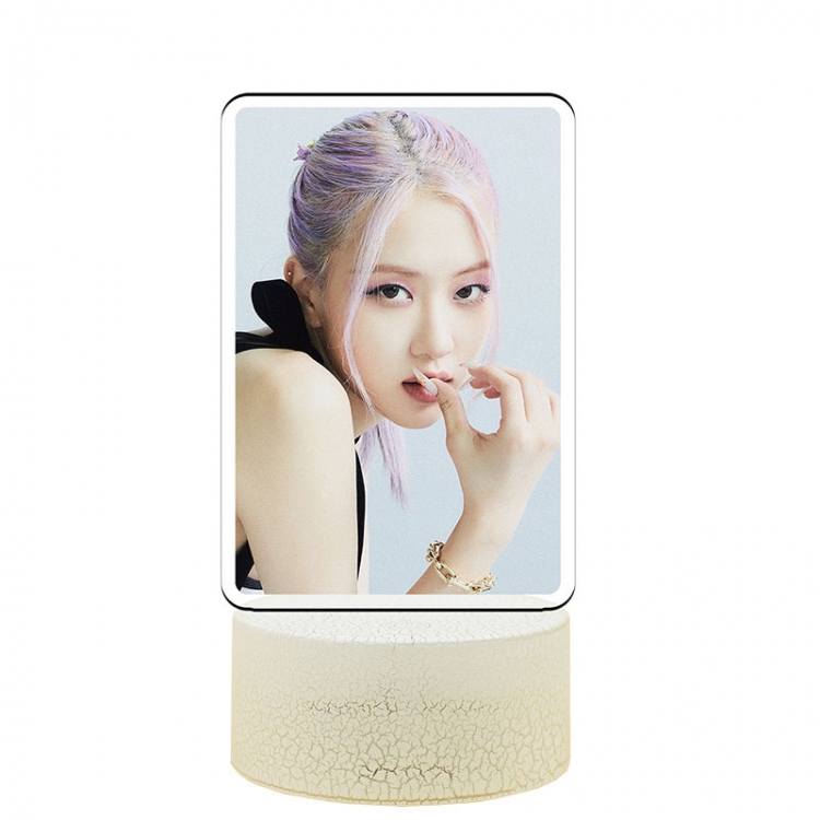 BLACKPINK Acrylic night light 16 kinds of color changing USB interface box 14X7X4CM white base