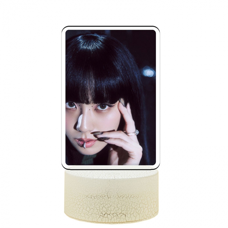 BLACKPINK Acrylic night light 16 kinds of color changing USB interface box 14X7X4CM white base