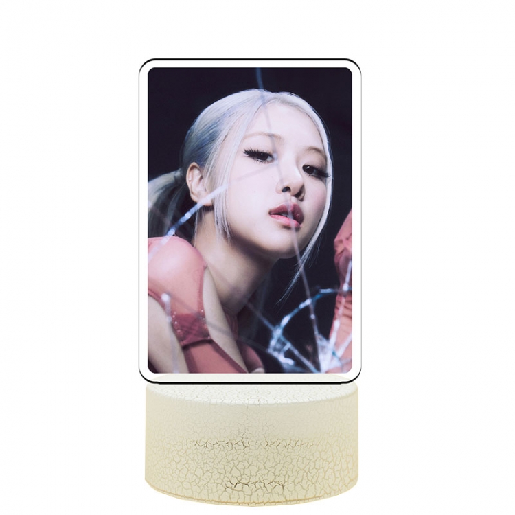 BLACKPINK Acrylic night light 16 kinds of color changing USB interface box 14X7X4CM white base