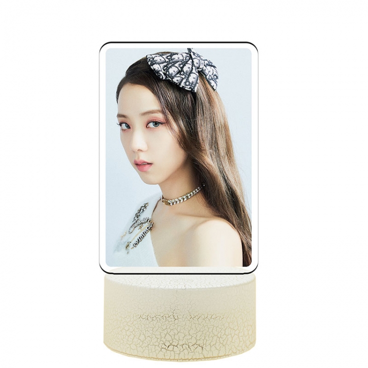 BLACKPINK Acrylic night light 16 kinds of color changing USB interface box 14X7X4CM white base