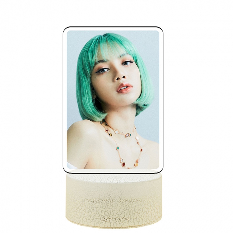 BLACKPINK Acrylic night light 16 kinds of color changing USB interface box 14X7X4CM white base