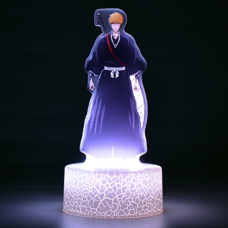 Bleach Acrylic Night Light 16 Color-changing USB Interface Box Set 19X7X4CM white base