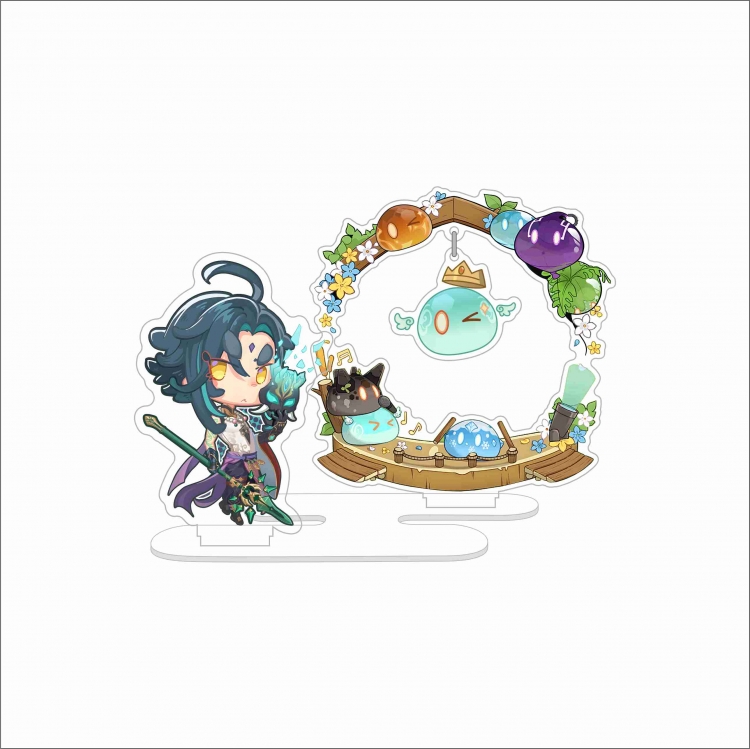 Genshin Impact anime acrylic hanging Standing Plates Keychain 10CM 35G price for 2 pcs