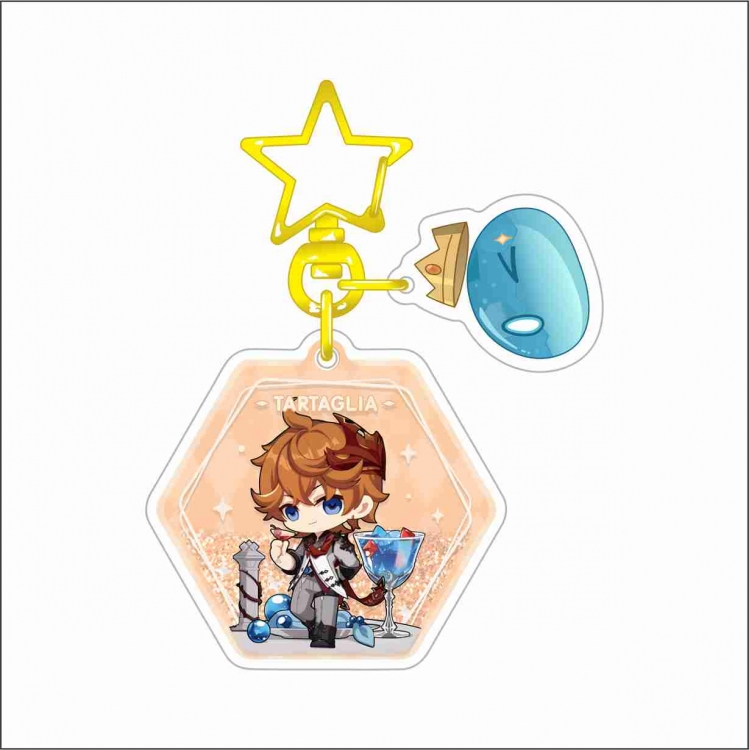 Genshin Impact  Epoxy Keychain Bag Pendant Decoration Ornament price for 2 pcs
