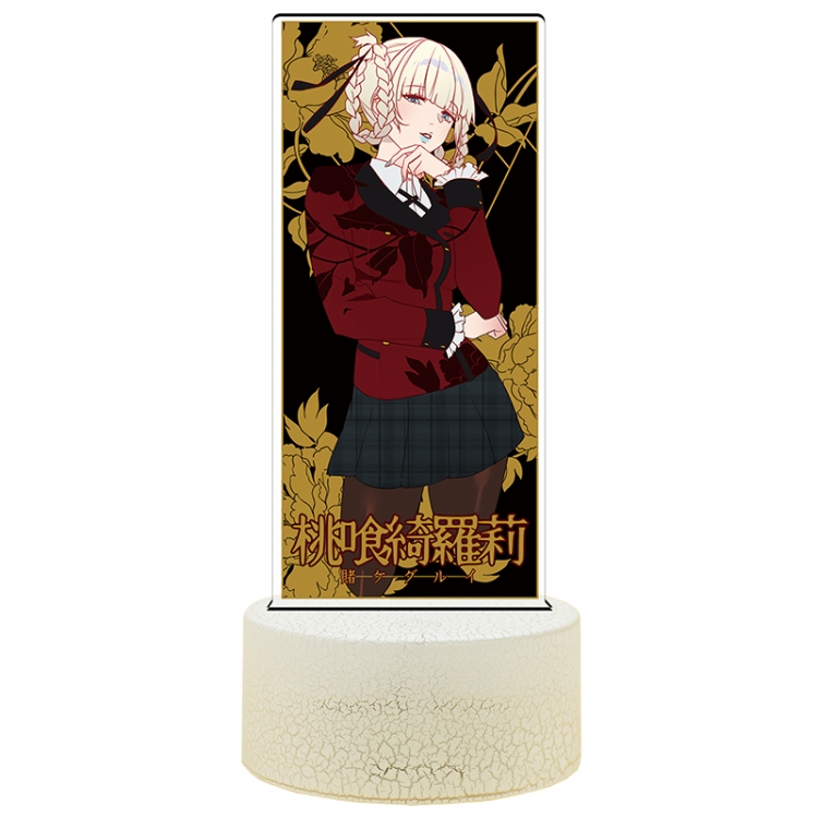 Kakegurui Acrylic Night Light 16 Color-changing USB Interface Box Set 19X7X4CM white base