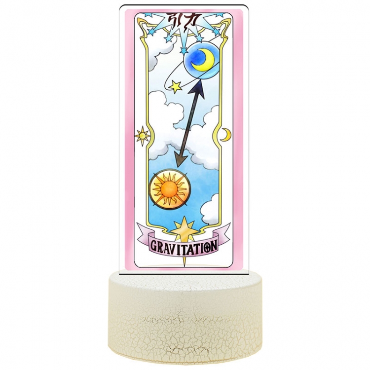 Card Captor Sakura Acrylic Night Light 16 Color-changing USB Interface Box Set 19X7X4CM white base