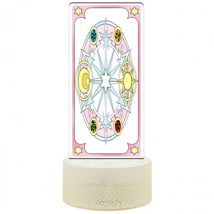 Card Captor Sakura Acrylic Night Light 16 Color-changing USB Interface Box Set 19X7X4CM white base