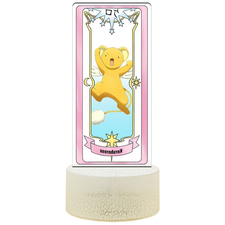 Card Captor Sakura Acrylic Night Light 16 Color-changing USB Interface Box Set 19X7X4CM white base