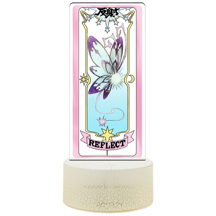 Card Captor Sakura Acrylic Night Light 16 Color-changing USB Interface Box Set 19X7X4CM white base