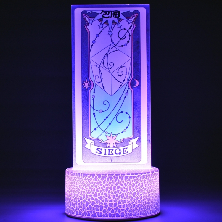 Card Captor Sakura Acrylic Night Light 16 Color-changing USB Interface Box Set 19X7X4CM white base