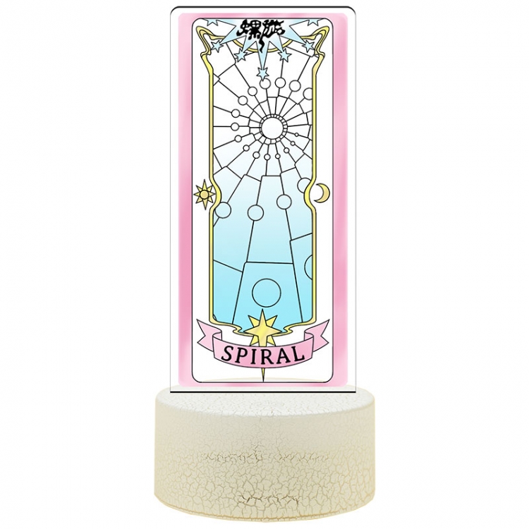 Card Captor Sakura Acrylic Night Light 16 Color-changing USB Interface Box Set 19X7X4CM white base