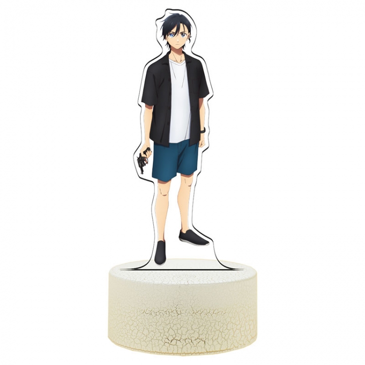 summer time Ajiro-Shinpei-B Acrylic Night Light 16 Color-changing USB Interface Box Set 19X7X4CM white base